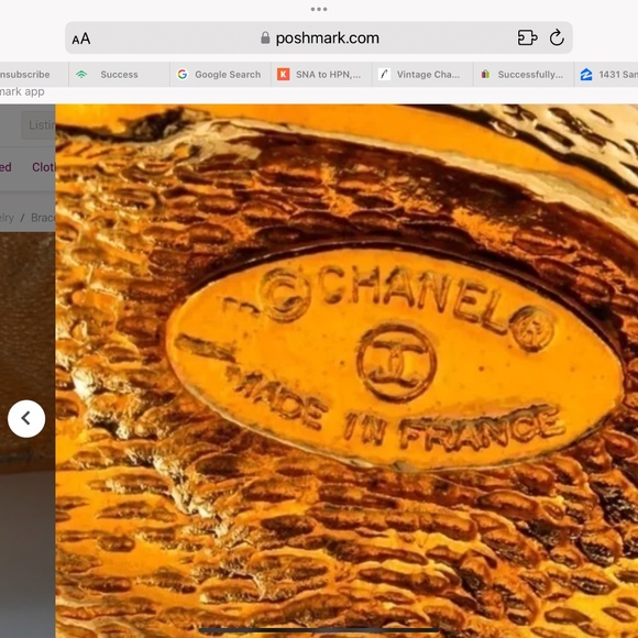 Authentic Chanel Cuff with Original Bag 24k - Picture 4 of 6